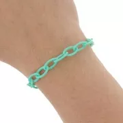 Catena di plastica forzatina 7,4 mm - Laguna blu x39cm