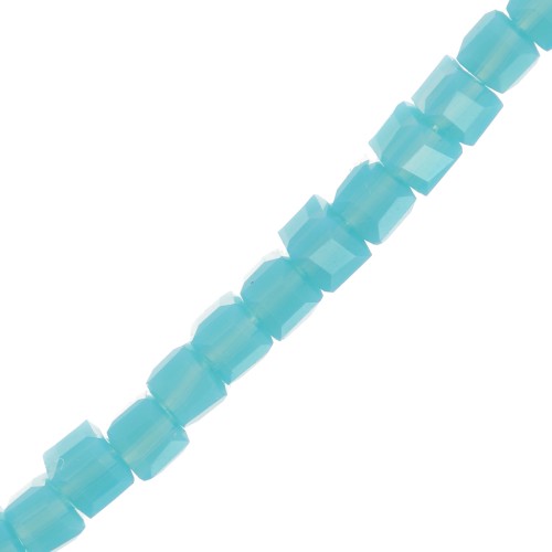 Perline di vetro sfaccettate 2,5 mm - Azzurro x45cm