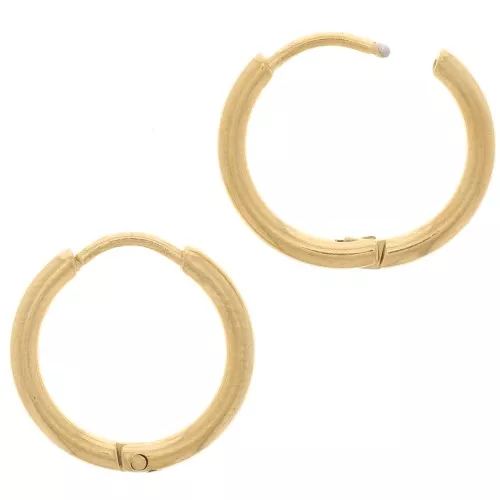 Monachelle rotonde 16 mm - Acciaio inox 304L Oro x2