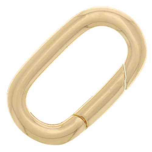 Chiusura moschettone ovale 22x13 mm - Oro x1