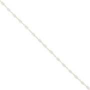 Catena con perle imitazione acqua dolce 3 mm - dorato - Bianco x1m|raw }}