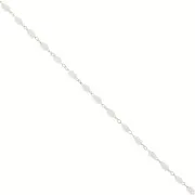 Catena con perle imitazione acqua dolce 3 mm - dorato - Bianco x1m