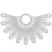 Pendente etnico mezzosole 15x25 mm - escluso Perles&Co - Placcatura argento fino|raw }}