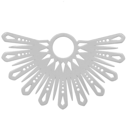 Pendente etnico mezzosole 15x25 mm - escluso Perles&Co - Placcatura argento fino