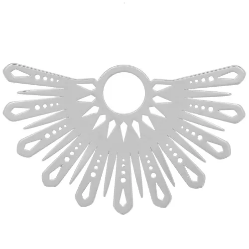 Pendente etnico mezzosole 15x25 mm - escluso Perles&Co - Placcatura argento fino