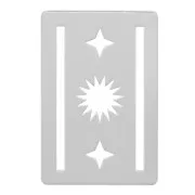 Distanziatore per tessitura Miyuki 11/0 escluso Perles & Co Sole 16x11mm-Argentato