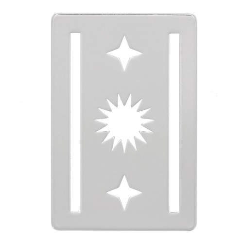 Distanziatore per tessitura Miyuki 11/0 escluso Perles & Co Sole 16x11mm-Argentato