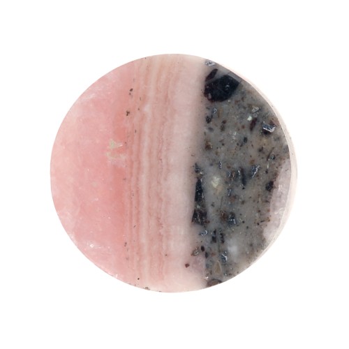 Cabochon piatto rotondo - disco - 6 mm - Rodocrosite x1