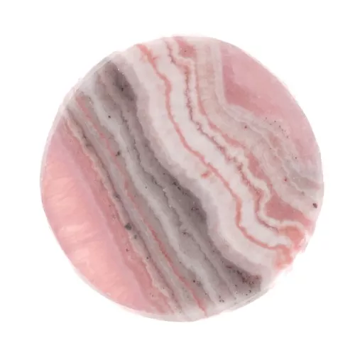 Cabochon piatto rotondo - disco - pietra semi preziosa da 8 mm - Rodocrosite x1