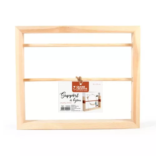 Portagioielli in legno - espositore per gioielli 25x30 cm - Naturale x1