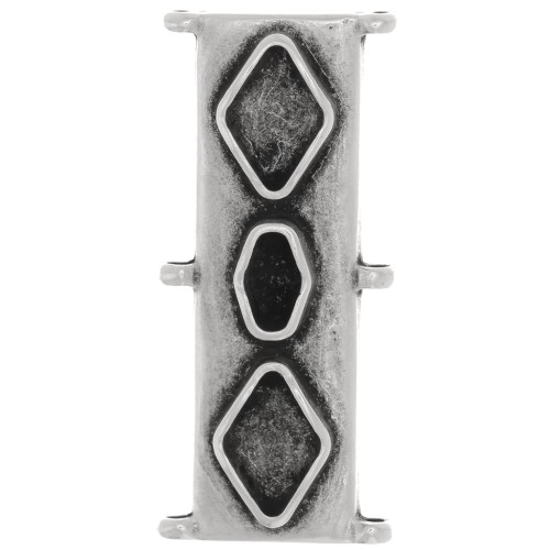 Cymbal - Distanziatore perline Delica 11/0 31x14 mm Gerakari - Argento antico