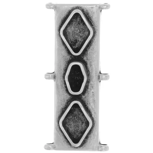 Cymbal - Distanziatore perline Delica 11/0 31x14 mm Gerakari - Argento antico