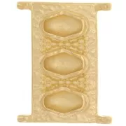 Cymbal - Connettore per Delica 11/0 18x14 mm Korakas - dorato oro fino x1