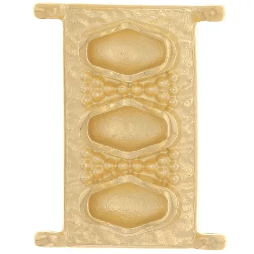 Cymbal - Connettore per Delica 11/0 18x14 mm Korakas - dorato oro fino x1