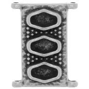 Cymbal - Connettore per perline Delica 11/0 18x14 mm Korakas - Argento anticox1