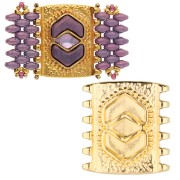 Cymbal - Connettore a perlina SuperDuo 24x23 mm Pitrofos - Dorato oro fino x1