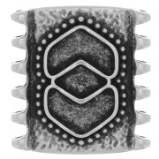 Cymbal - Connettore per perline Pitrofos SuperDuo 24x23 mm - Argento antico x1|raw }}