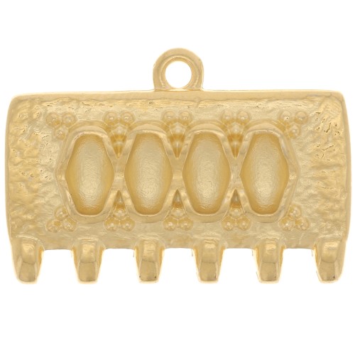 Cymbal - Terminale per tessitura SuperDuo 16x24 mm Kalyvari VI dorato oro finox1