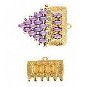 Cymbal - Terminale per tessitura SuperDuo 16x24 mm Kalyvari VI dorato oro finox1