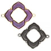 Cymbal - Distanziatore per perline Chevron 25x31 mm - Notino - Argento anticatox1