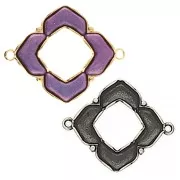 Cymbal - Distanziatore per perline Chevron 25x31 mm - Notino - Argento anticatox1