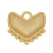 Cimbalo - Charm per perline Chevron 11x12 mm - Ramos -Dorato con oro fino x1