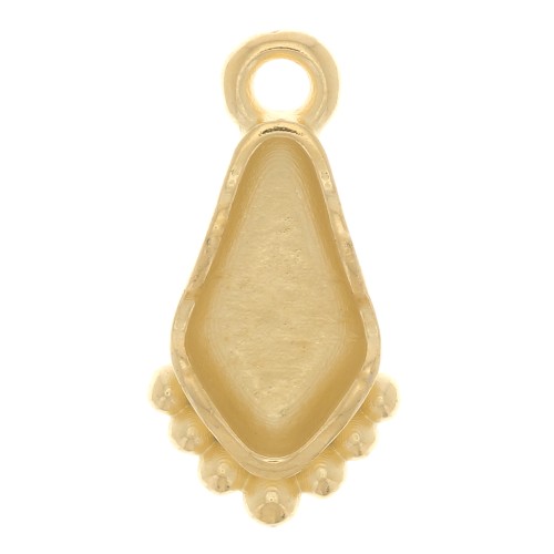 Cymbal - Ciondolo per perline Kite 15x8 mm - Valsamo - Dorato con oro fino x1