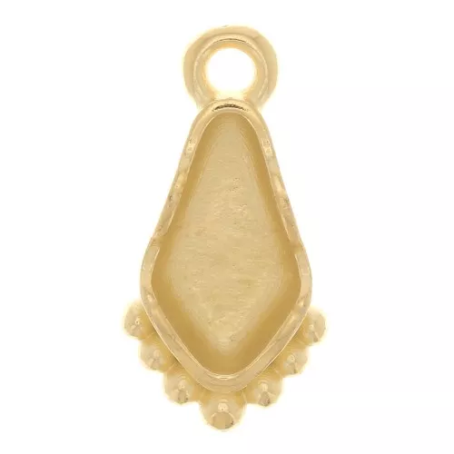 Cymbal - Ciondolo per perline Kite 15x8 mm - Valsamo - Dorato con oro fino x1