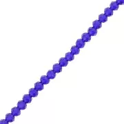 Perline sfaccettate rotonde - tonde appiattite 3.5x3 mm - Blu scuro x35cm