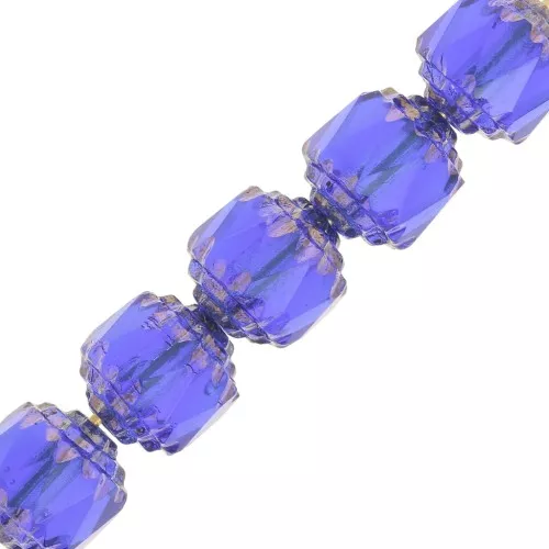 Sfaccettate Antiche mm. 8 Sapphire Bronzo x10