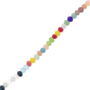 Perline tonde sfaccettate - tonde appiattite 3x2,5 mm - Multicolore x40cm|raw }}
