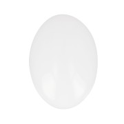 Cabochon ovale di vetro 14x10 mm - Bianco x1|raw }}