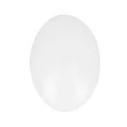 Cabochon ovale di vetro 14x10 mm - Bianco x1