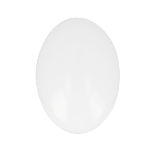 Cabochon ovale di vetro 14x10 mm - Bianco x1