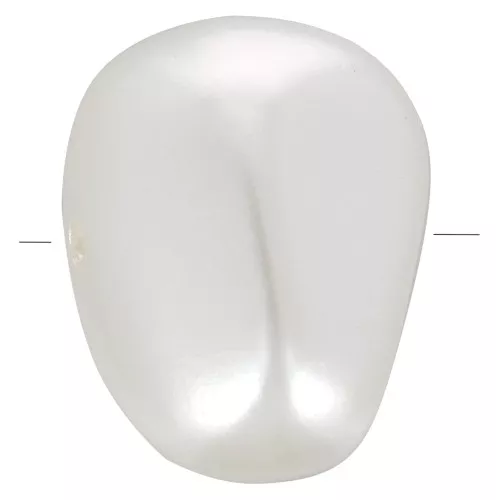 Perline barocche irregolari 18x14 mm imitazione perla d'acqua dolce - Bianco perlato x10