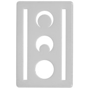 Distanziatore per tessitura Miyuki 11/0 escluso Perles & Co Luna 16x11mm - Argento