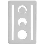 Distanziatore per tessitura Miyuki 11/0 escluso Perles & Co Luna 16x11mm - Argento