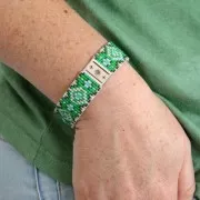 Distanziatore per tessitura Miyuki 11/0 escluso Perles & Co Luna 16x11mm - Argento