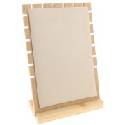 Portagioielli per collana - Espositore 25x17 cm bamboo - pelle scamosciata Beige|raw }}