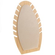 Portagioielli per collana - Espositore 27.5x16cm Bamboo - Pella scamosciata Beige|raw }}