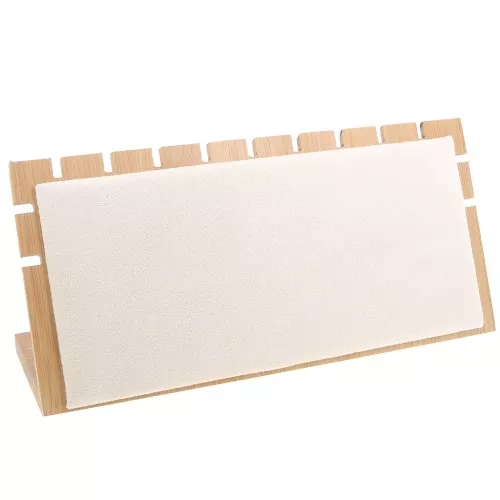 Portagioielli per collana - Espositore 12x25 cm Bamboo - Suede Beige