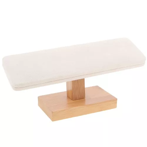 Portagioielli - Espositore per bracciali 9x20cm bambù e camoscio - Beige