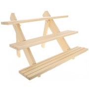 Portagioielli in legno espositore con 3 ripiani 38x39,5cm Naturale x1|raw }}
