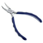 Pinza con naso a molla piegato da 14cm con impugnatura ergonomica Perles&co Blu x1
