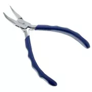 Pinza con naso a molla piegato da 14cm con impugnatura ergonomica Perles&co Blu x1