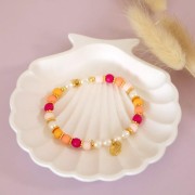 Perline in resina opaca 6 mm - Rosso corallo x10