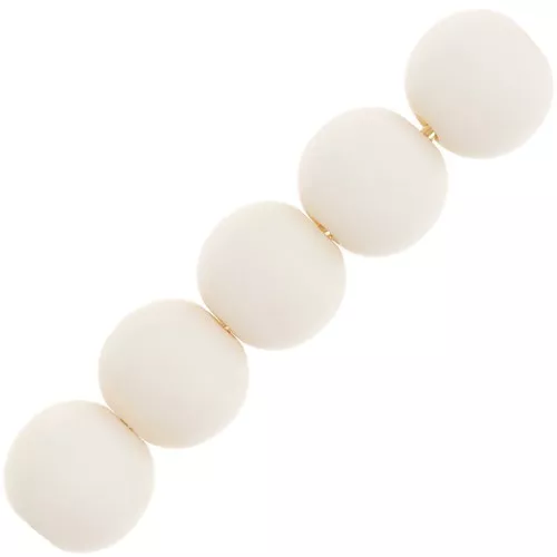 Perle di resina opaca 6 mm - Avorio x10