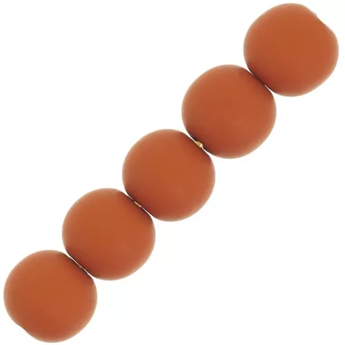 Perle di resina opaca 6 mm - Terracotta x10