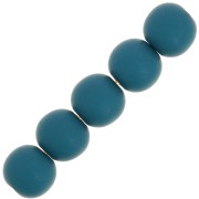 Perline in resina opaca 6 mm - Duck Blue x10|raw }}