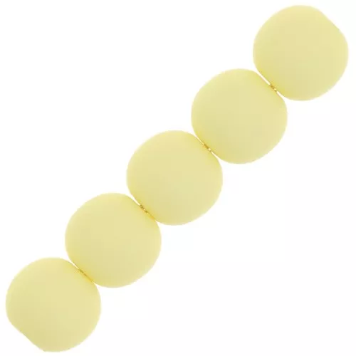Perle di resina opaca 6 mm - Giallo pastello x10